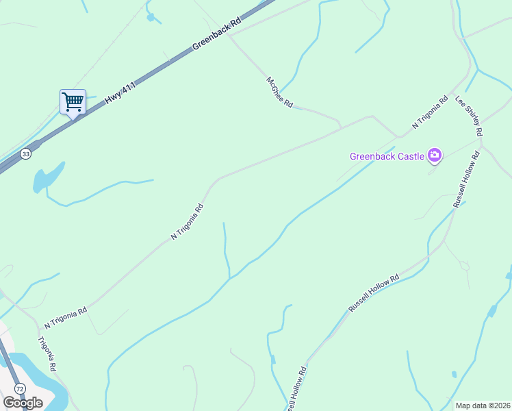 map of restaurants, bars, coffee shops, grocery stores, and more near 6239 North Trigonia Road in Greenback