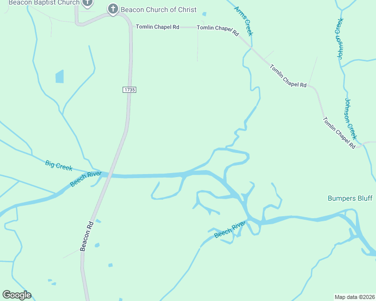 map of restaurants, bars, coffee shops, grocery stores, and more near 1715 Beacon Road in Parsons