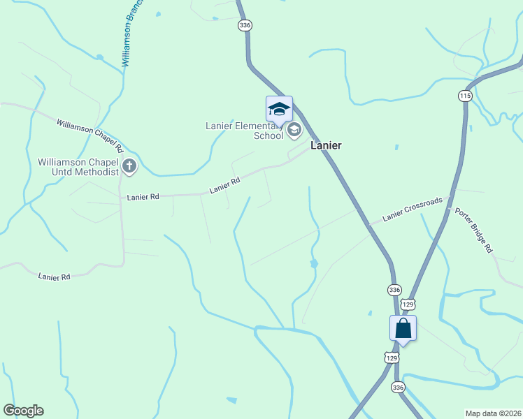 map of restaurants, bars, coffee shops, grocery stores, and more near 6060 Lanier Road in Maryville