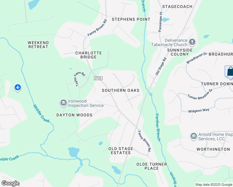 map of restaurants, bars, coffee shops, grocery stores, and more near 1109 Southern Oaks Drive in Raleigh