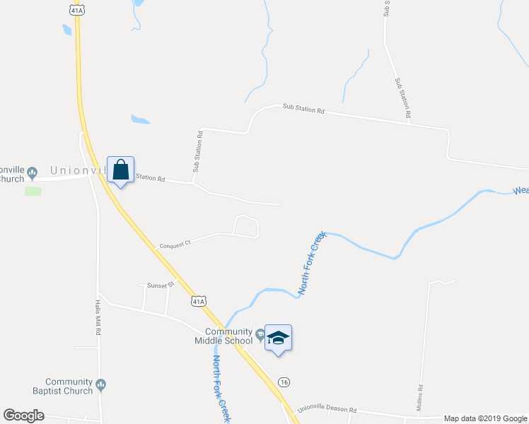 map of restaurants, bars, coffee shops, grocery stores, and more near 128 Conquest Court in Unionville