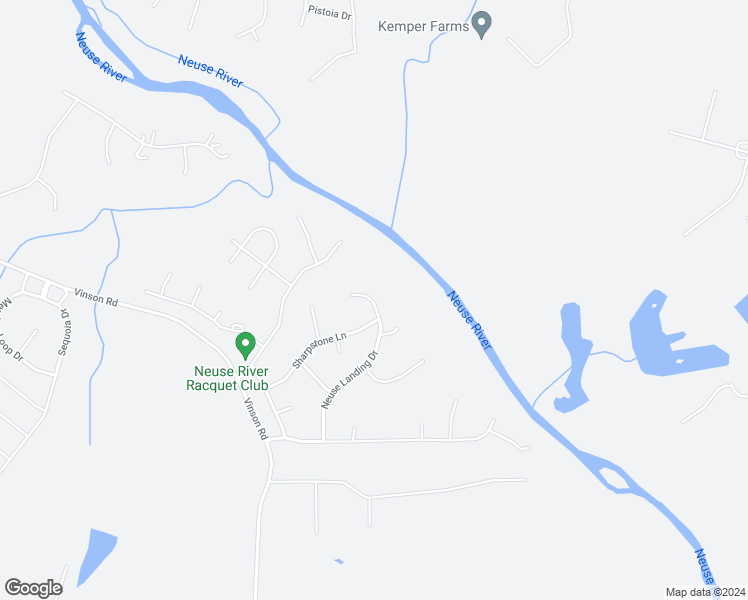 map of restaurants, bars, coffee shops, grocery stores, and more near 336 Neuse Landing Drive in Clayton