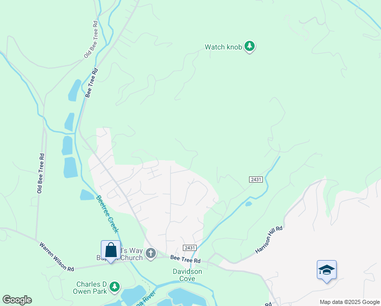 map of restaurants, bars, coffee shops, grocery stores, and more near 300 Bowling Country Road in Swannanoa