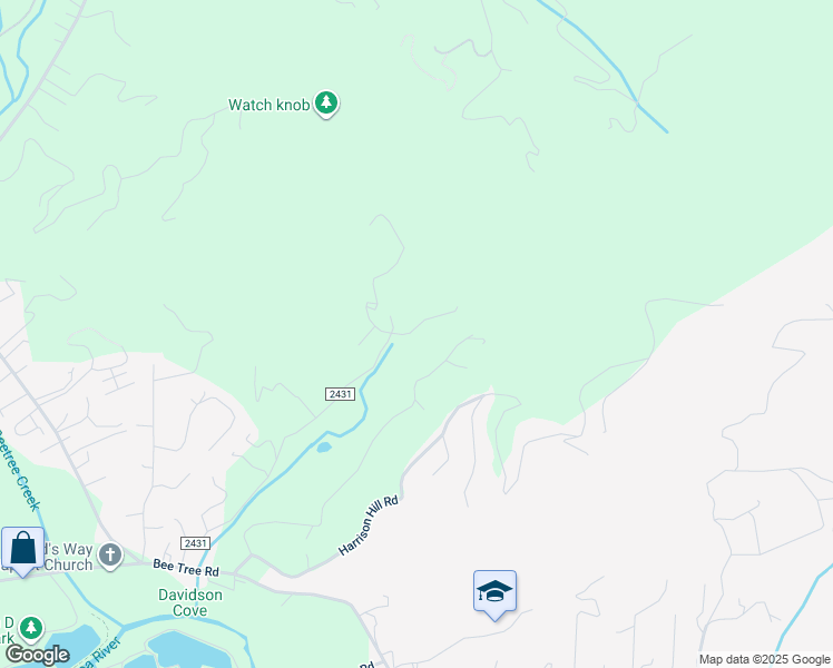 map of restaurants, bars, coffee shops, grocery stores, and more near 19 Banks Hill Road in Swannanoa