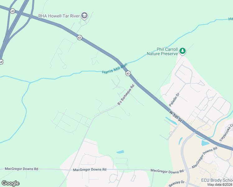 map of restaurants, bars, coffee shops, grocery stores, and more near 2907 Cedar Creek Road in Greenville