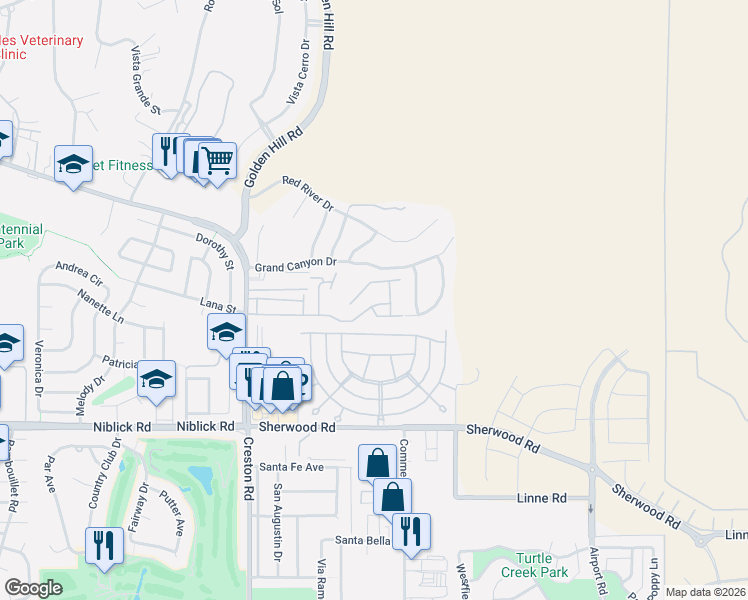 map of restaurants, bars, coffee shops, grocery stores, and more near 315 Oak Meadow Lane in Paso Robles