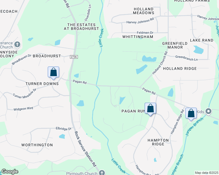 map of restaurants, bars, coffee shops, grocery stores, and more near 1917 Pagan Road in Raleigh