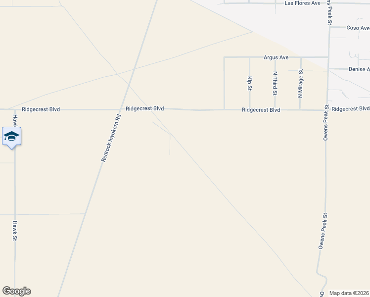 map of restaurants, bars, coffee shops, grocery stores, and more near Red Rock Canyon Road in Inyokern