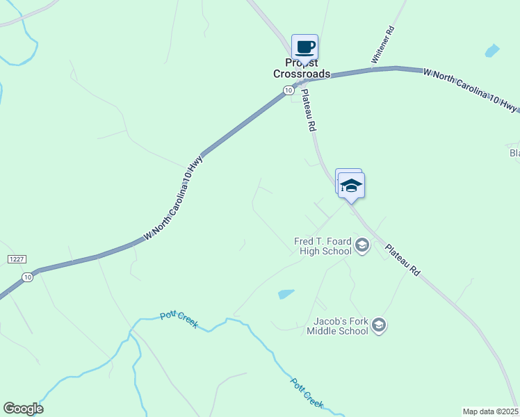 map of restaurants, bars, coffee shops, grocery stores, and more near 2330 Journeys Pass in Newton
