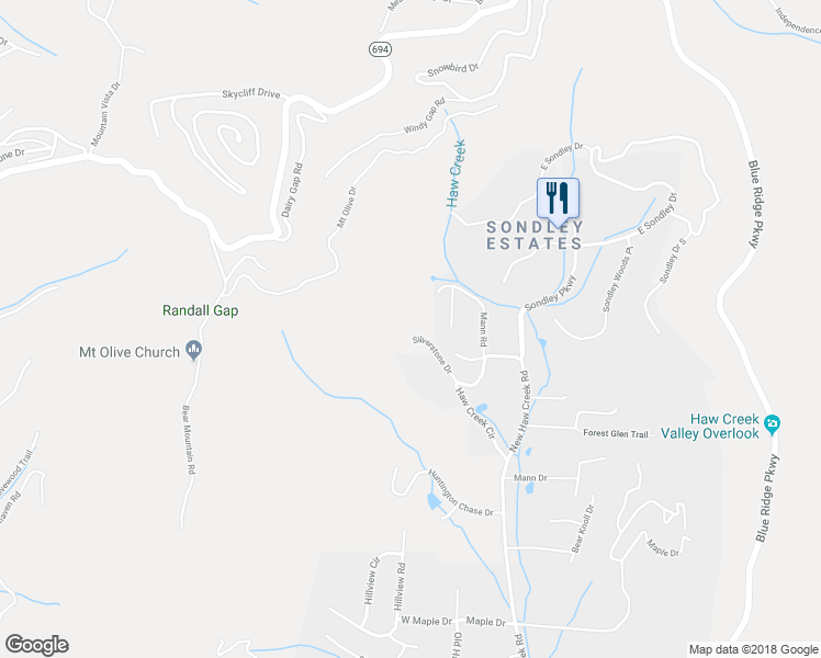 map of restaurants, bars, coffee shops, grocery stores, and more near 15 Silverstone Drive in Asheville