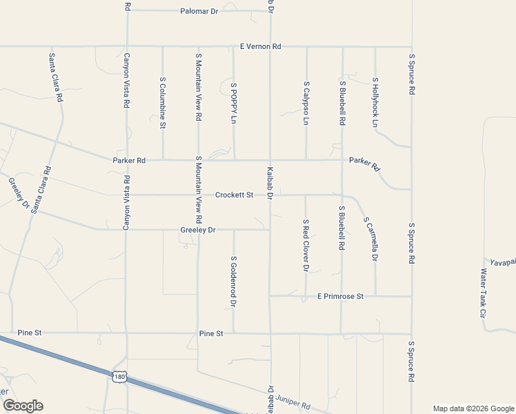 map of restaurants, bars, coffee shops, grocery stores, and more near 4418 East Crockett Drive in Williams