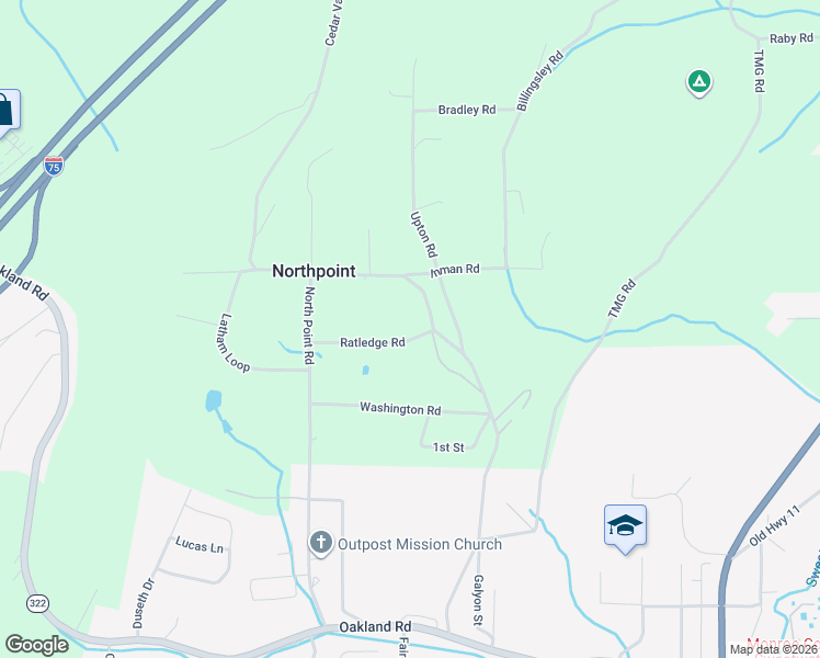 map of restaurants, bars, coffee shops, grocery stores, and more near 511 Cedar Valley Road in Sweetwater