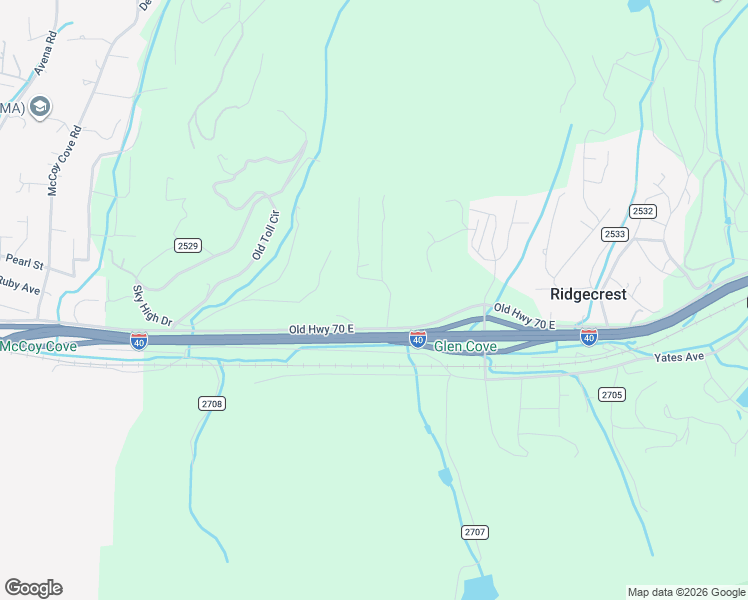 map of restaurants, bars, coffee shops, grocery stores, and more near 12 Bright Hope Road in Black Mountain