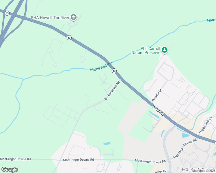 map of restaurants, bars, coffee shops, grocery stores, and more near 2913 Cedar Creek Road in Greenville