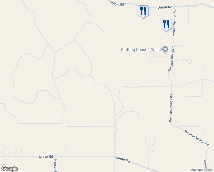 map of restaurants, bars, coffee shops, grocery stores, and more near Caroline Court in Paso Robles