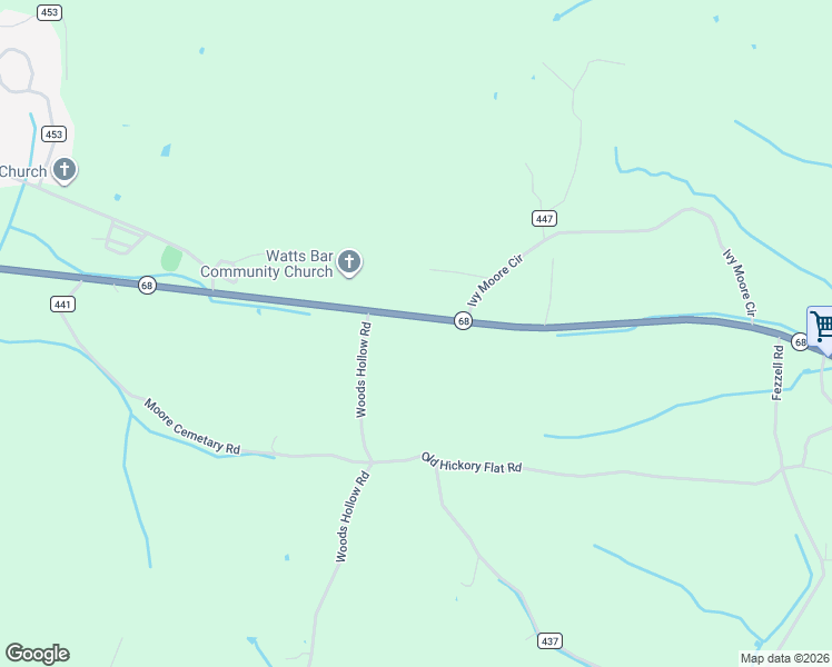 map of restaurants, bars, coffee shops, grocery stores, and more near 1776 Tennessee 68 in Decatur