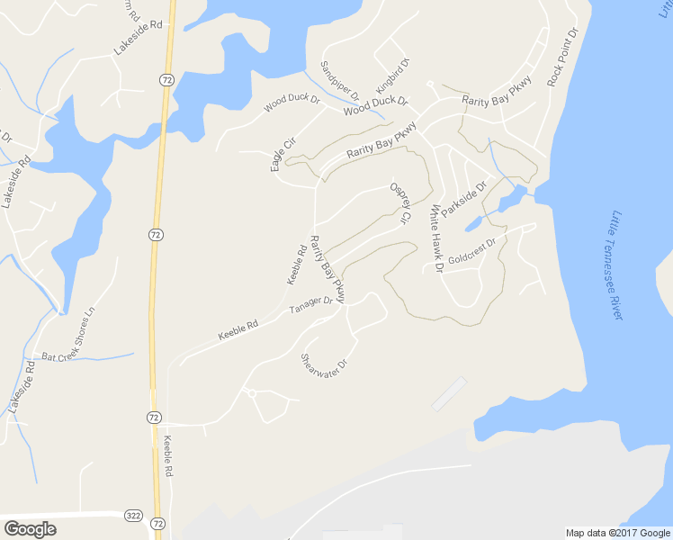 map of restaurants, bars, coffee shops, grocery stores, and more near 285 Osprey Circle in Vonore