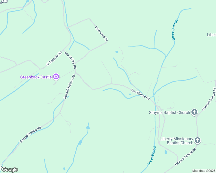 map of restaurants, bars, coffee shops, grocery stores, and more near 635 Lee Shirley Road in Maryville