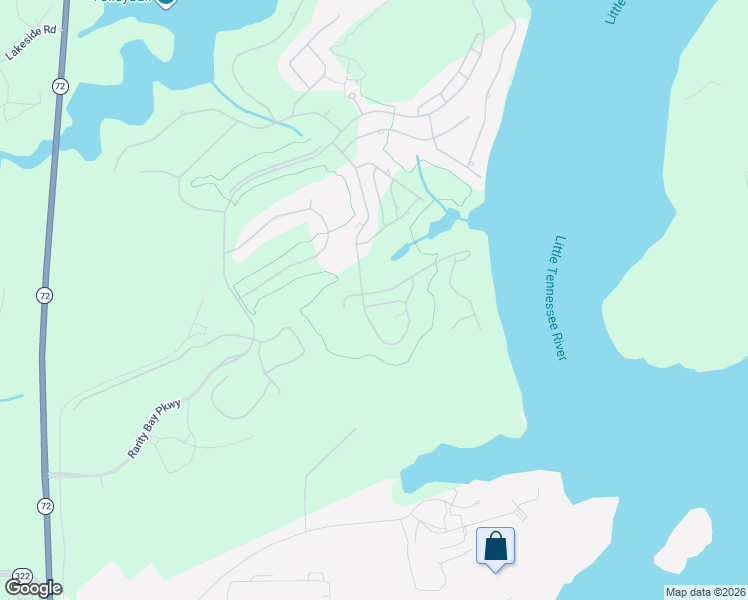 map of restaurants, bars, coffee shops, grocery stores, and more near 108 Greenfinch Drive in Vonore