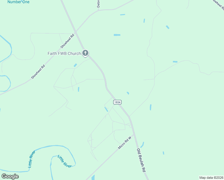 map of restaurants, bars, coffee shops, grocery stores, and more near 7706 Old Beulah Road in Kenly