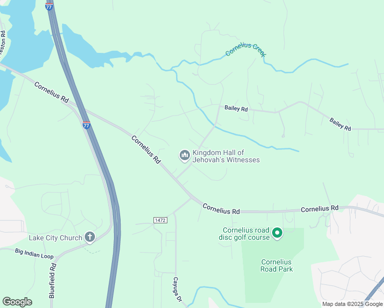 map of restaurants, bars, coffee shops, grocery stores, and more near 135 Olympia Drive in Mooresville