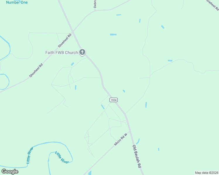 map of restaurants, bars, coffee shops, grocery stores, and more near 7706 Old Beulah Road in Kenly