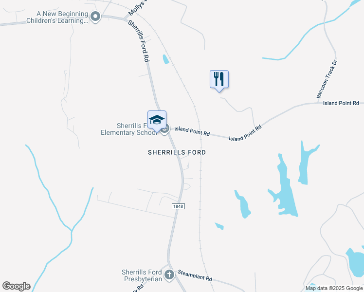 map of restaurants, bars, coffee shops, grocery stores, and more near 8140 Sherrills Ford Road in Sherrills Ford