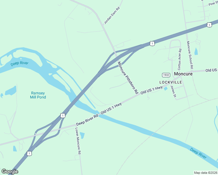 map of restaurants, bars, coffee shops, grocery stores, and more near 125 Cross and Taylor in Moncure