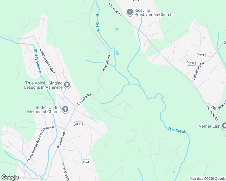 map of restaurants, bars, coffee shops, grocery stores, and more near 2057 Riceville Road in Asheville