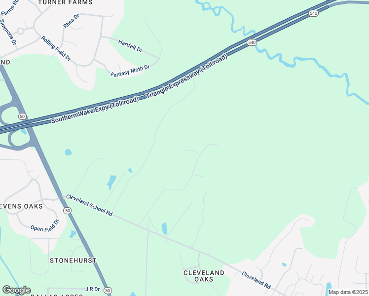 map of restaurants, bars, coffee shops, grocery stores, and more near 7129 Cleveland School Road in Garner