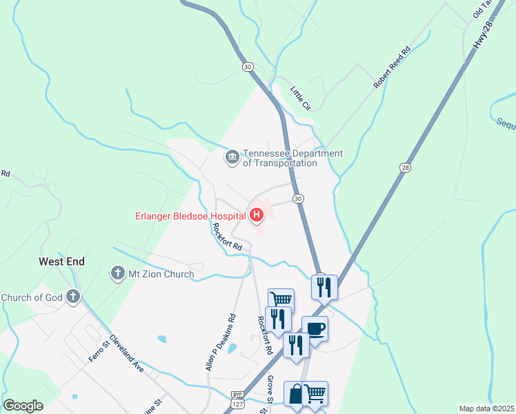 map of restaurants, bars, coffee shops, grocery stores, and more near 71 Wheelertown Avenue in Pikeville