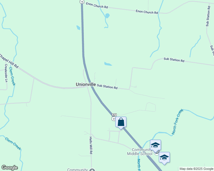 map of restaurants, bars, coffee shops, grocery stores, and more near 117 Sub Station Road in Unionville