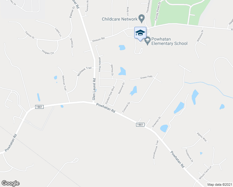 map of restaurants, bars, coffee shops, grocery stores, and more near 201 National Drive in Clayton