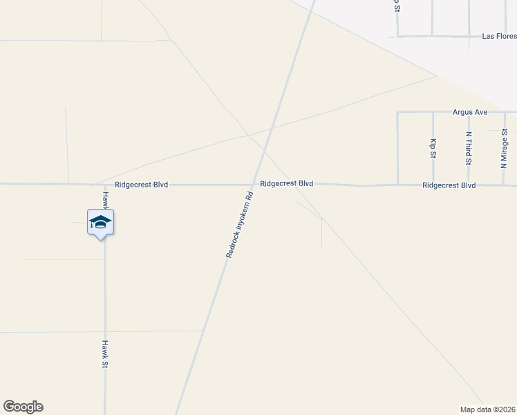 map of restaurants, bars, coffee shops, grocery stores, and more near Red Rock Canyon Road in Inyokern