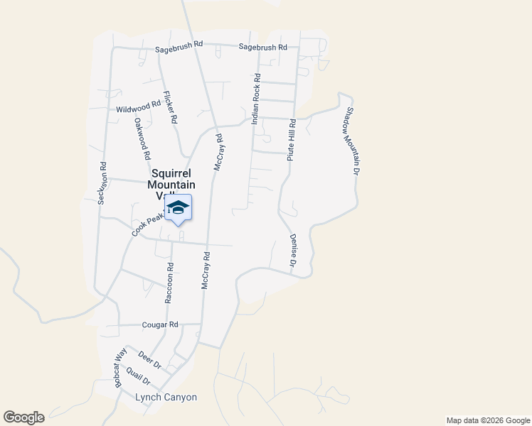 map of restaurants, bars, coffee shops, grocery stores, and more near 3303 Piute Hill Road in Lake Isabella