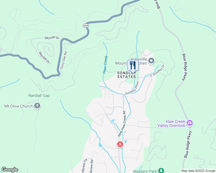 map of restaurants, bars, coffee shops, grocery stores, and more near 37 Mann Road in Asheville
