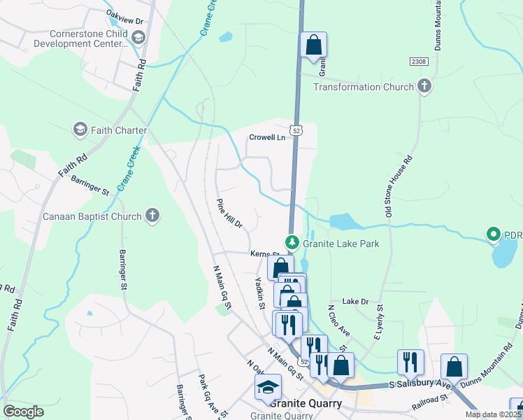 map of restaurants, bars, coffee shops, grocery stores, and more near 218 Meadow Wood Drive in Salisbury