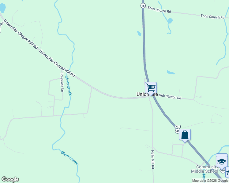 map of restaurants, bars, coffee shops, grocery stores, and more near 228 Unionville-Chapel Hill Road in Unionville