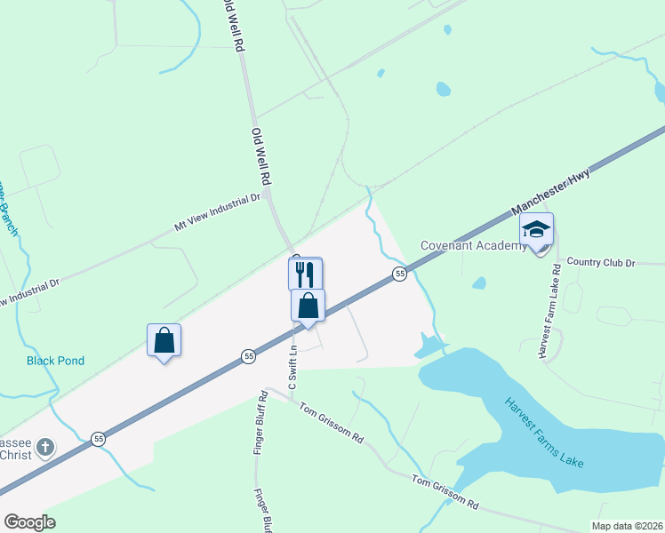 map of restaurants, bars, coffee shops, grocery stores, and more near 7824 Manchester Highway in Morrison