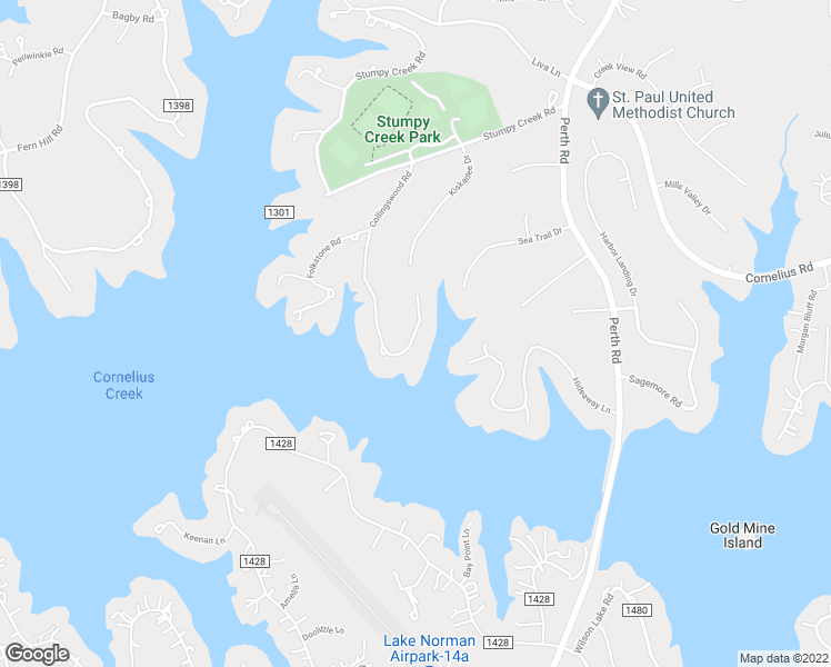 map of restaurants, bars, coffee shops, grocery stores, and more near 129 Collingswood Road in Mooresville