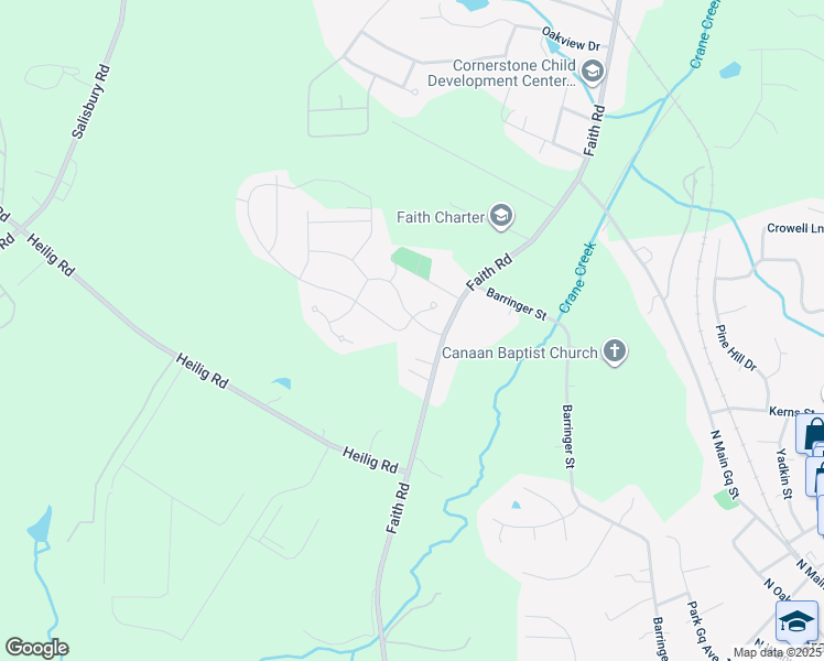 map of restaurants, bars, coffee shops, grocery stores, and more near 205 River Birch Drive in Salisbury