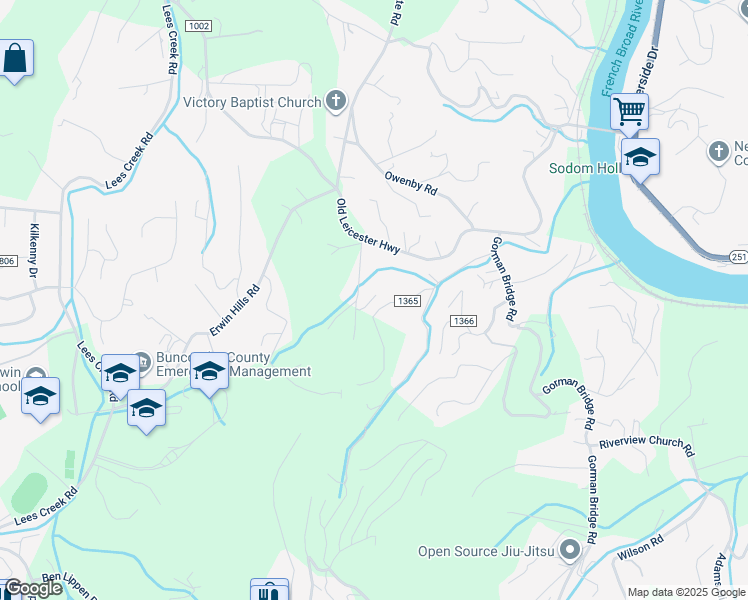 map of restaurants, bars, coffee shops, grocery stores, and more near 34 Mezzo Cove in Asheville