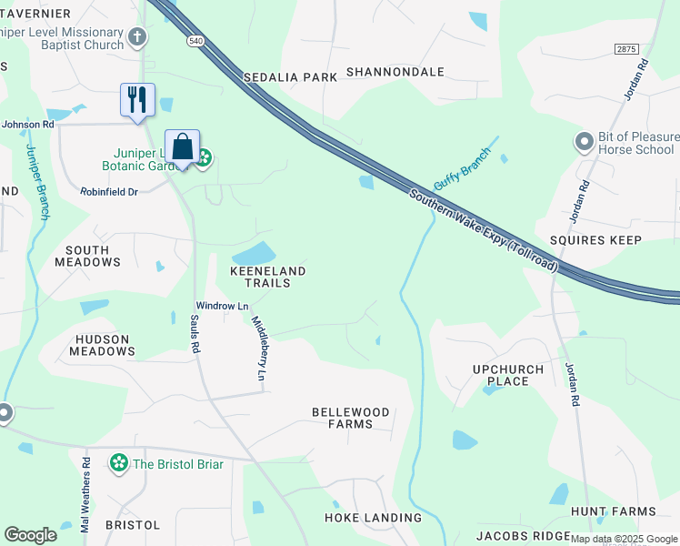 map of restaurants, bars, coffee shops, grocery stores, and more near 928 Windrow Lane in Raleigh