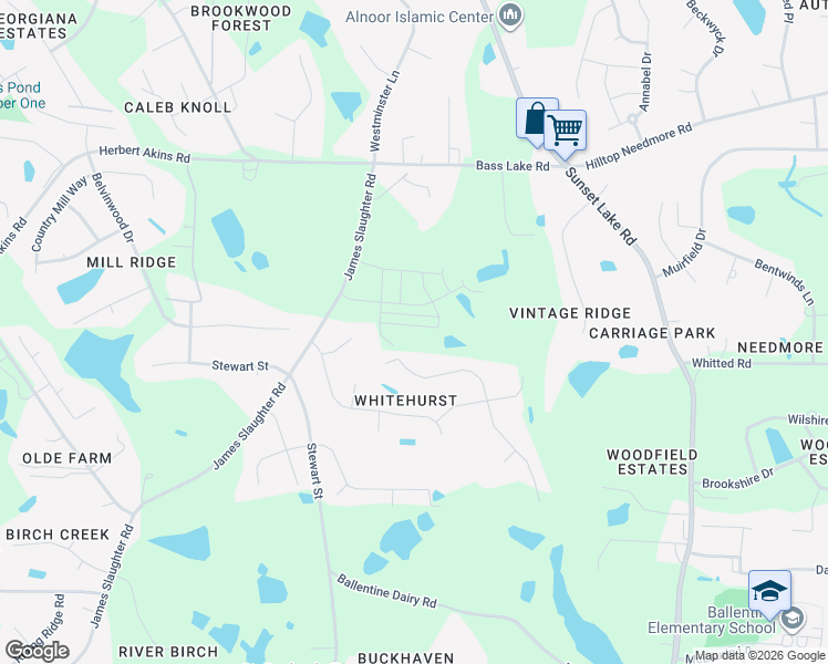 map of restaurants, bars, coffee shops, grocery stores, and more near 2829 White Rail Drive in Fuquay-Varina
