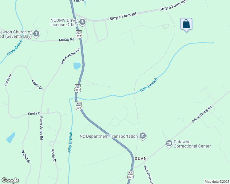 map of restaurants, bars, coffee shops, grocery stores, and more near 1171 Ike Drive in Newton