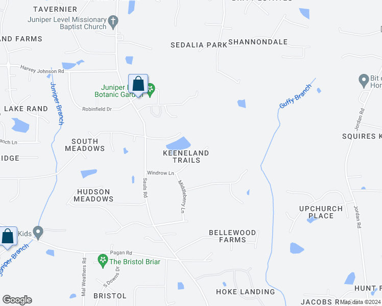 map of restaurants, bars, coffee shops, grocery stores, and more near 917 Windrow Lane in Raleigh