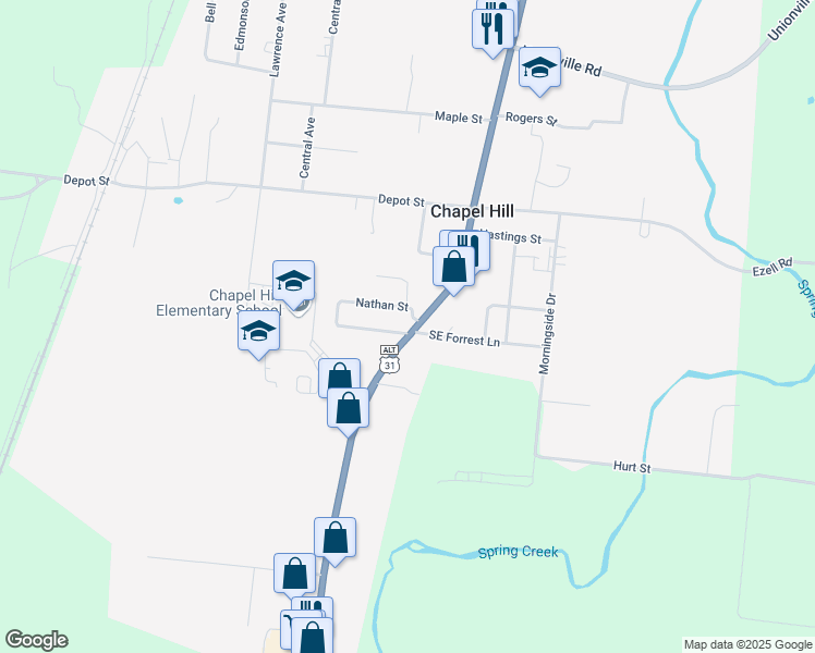 map of restaurants, bars, coffee shops, grocery stores, and more near 415 South Horton Parkway in Chapel Hill