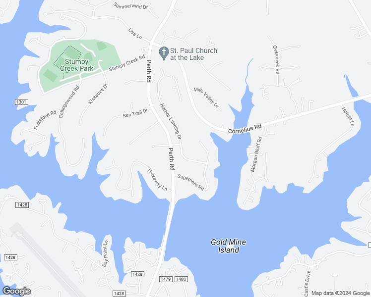 map of restaurants, bars, coffee shops, grocery stores, and more near 138 Harbor Landing Drive in Mooresville