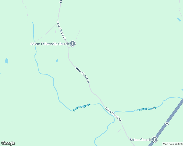 map of restaurants, bars, coffee shops, grocery stores, and more near 4467 Salem Church Road in Denton