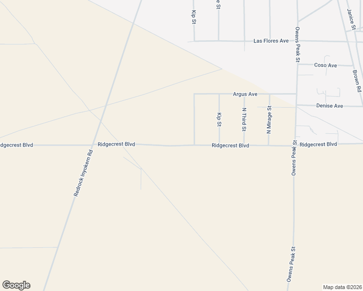 map of restaurants, bars, coffee shops, grocery stores, and more near 6552 Ridgecrest Boulevard in Inyokern